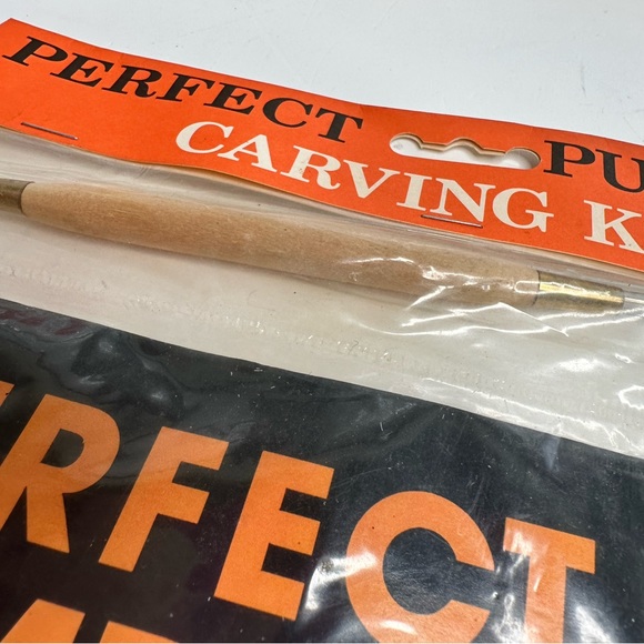 Vintage Perfect Pumpkin Carving Kit 1988–New Sealed In Package W Carver-Patterns - Picture 3 of 15